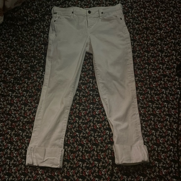 Citizens Of Humanity Denim - Citizens Of Humanity White Dani Cropped Straight Leg Jeans 26 Classic Preppy